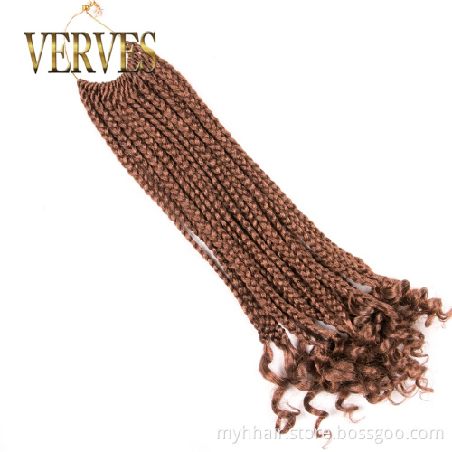 Box Braids Hair Synthetic 14 inch and 18 inch Crochet Hair Extensions 24 Strands/pack Ombre Braiding Hair Braids twist